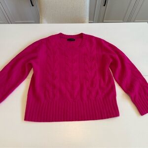 Banana Republic Fuchsia Cable Knit Sweater
